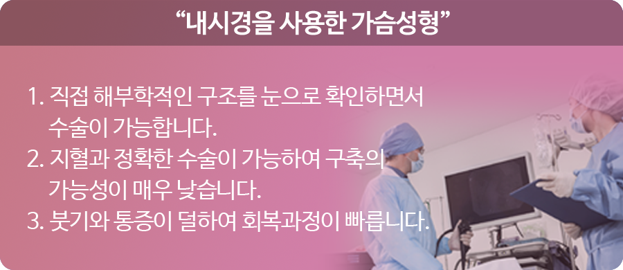 내시경을 사용한 가슴성형